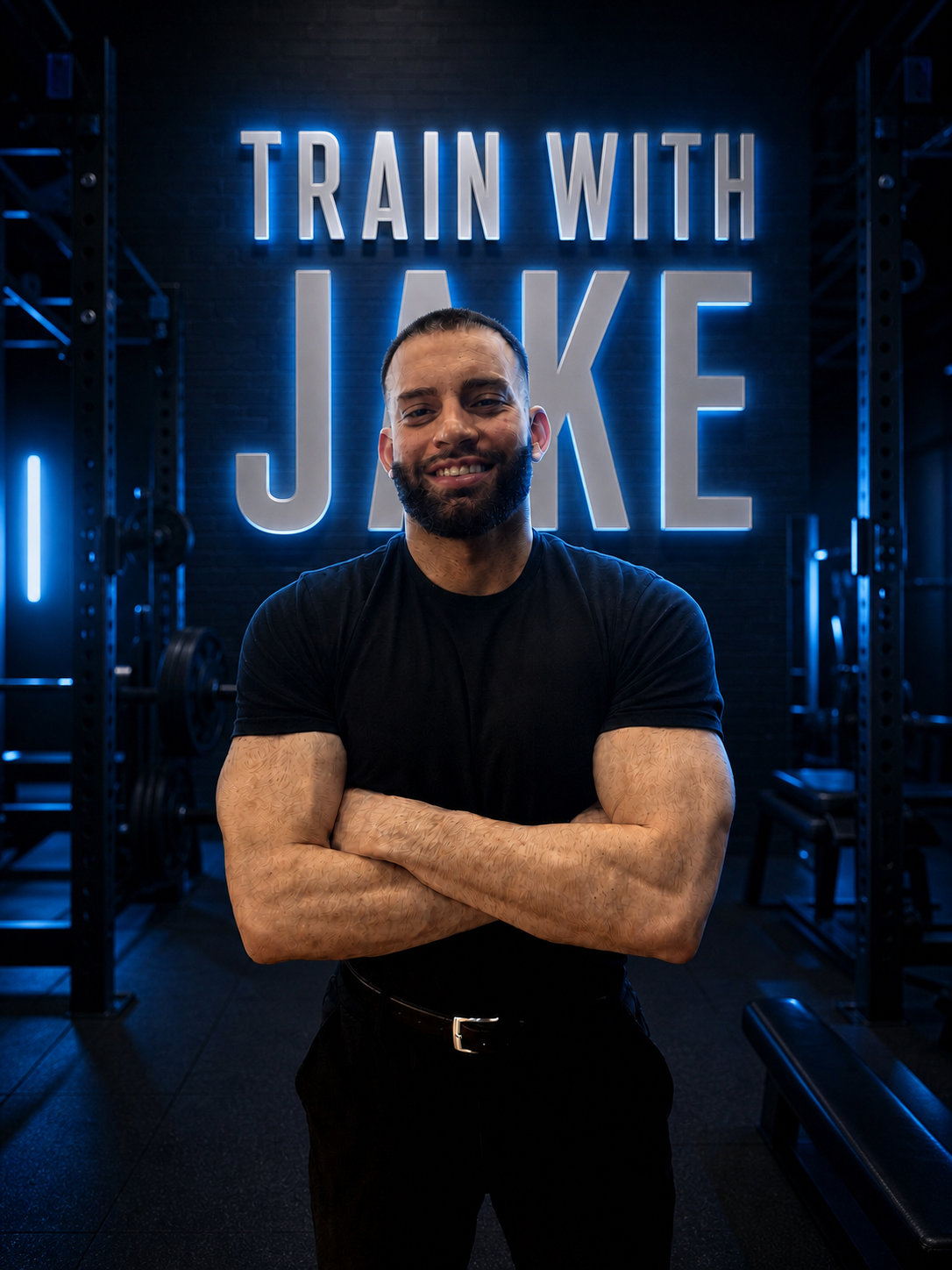 Jake Garza demonstrating an exercise for clients